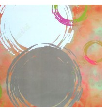 Pink red orange white green grey color geometric abstract circles painting background roller blind